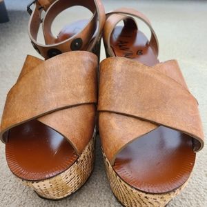 LANVIN 2012 ETE Leather Platform Sandals